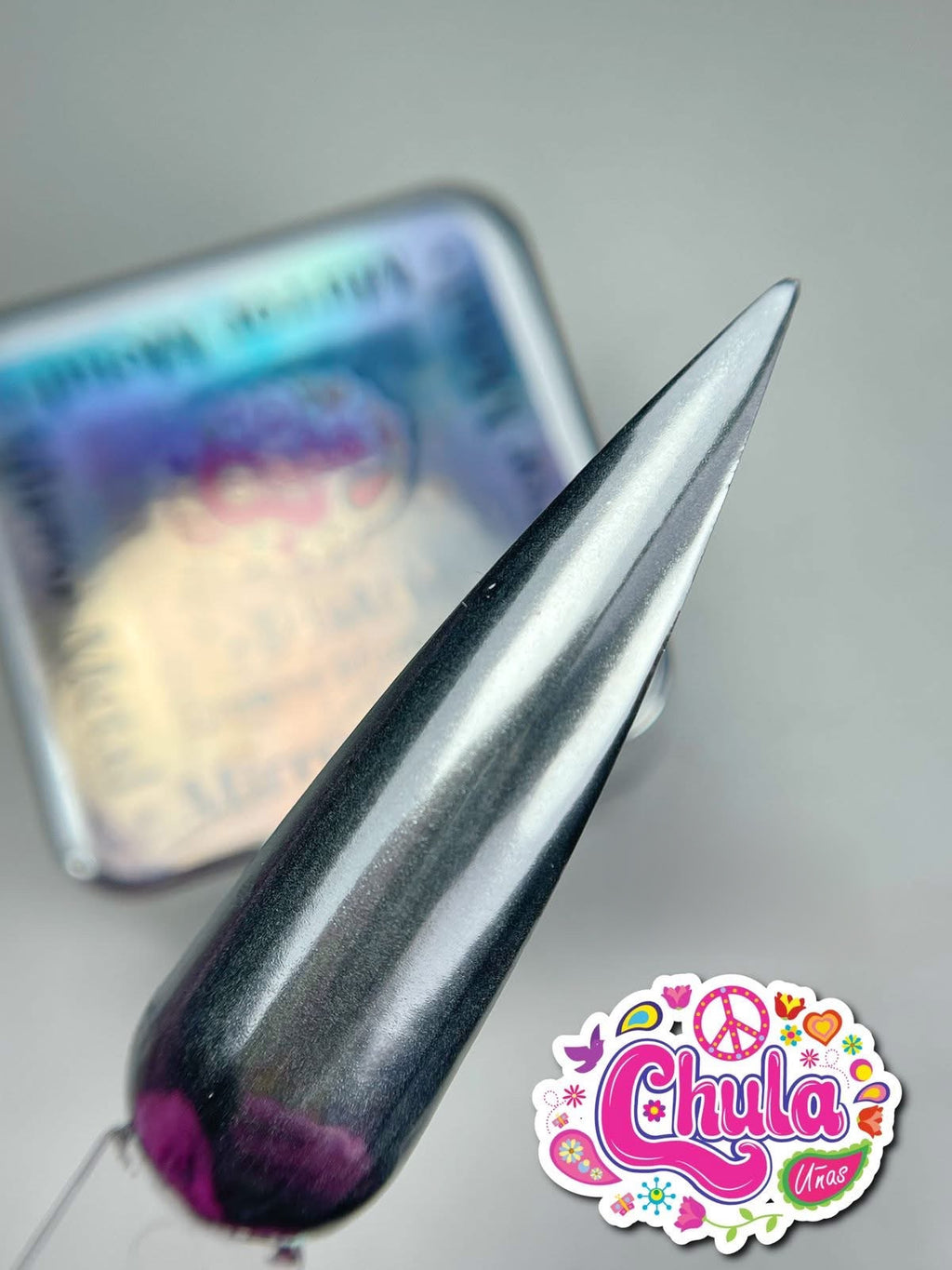 GEL METÁLICO EFECTO ESPEJO TONO PLATA 5 GR