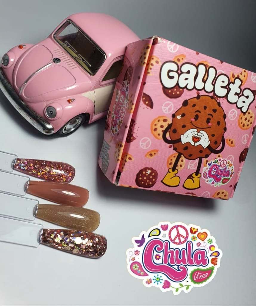 COLECCIONES DE ACRILICOS GALLETA 4 Pzas 7gr