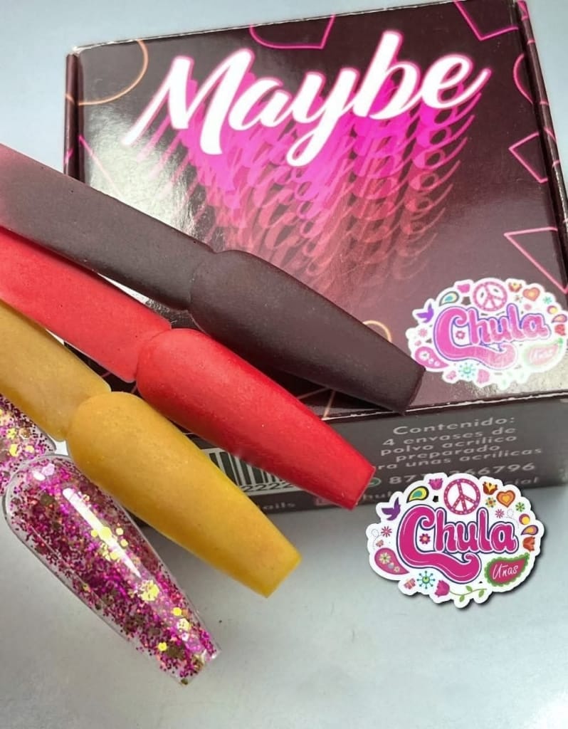 COLECCIONES DE ACRILICOS MAYBE 4 Pzas 7gr