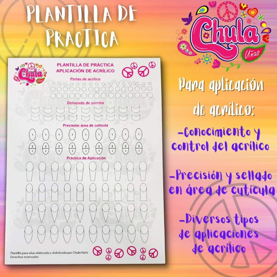 PLANTILLA DE PRÁCTICA (APLICACIÓN DE ACRÍLICO)