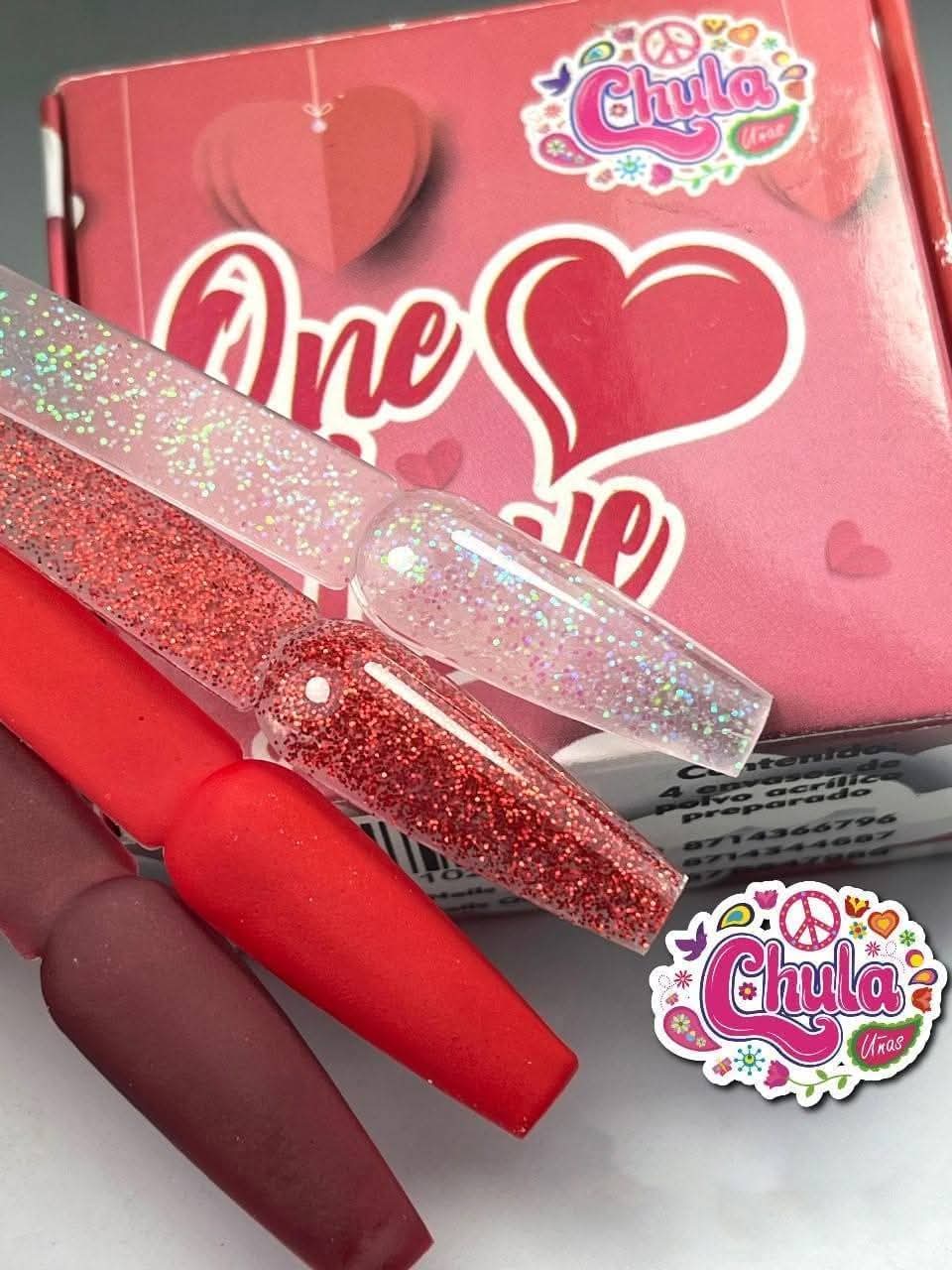 COLECCIONES DE ACRILICO ONE LOVE 4 Pzas 7gr