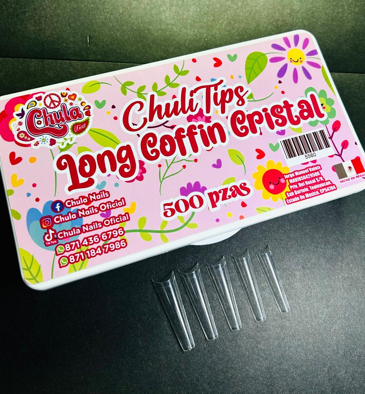 NUEVO CHULITIPS LARGO ATAÚD 500 PZAS (CAJA DURA)