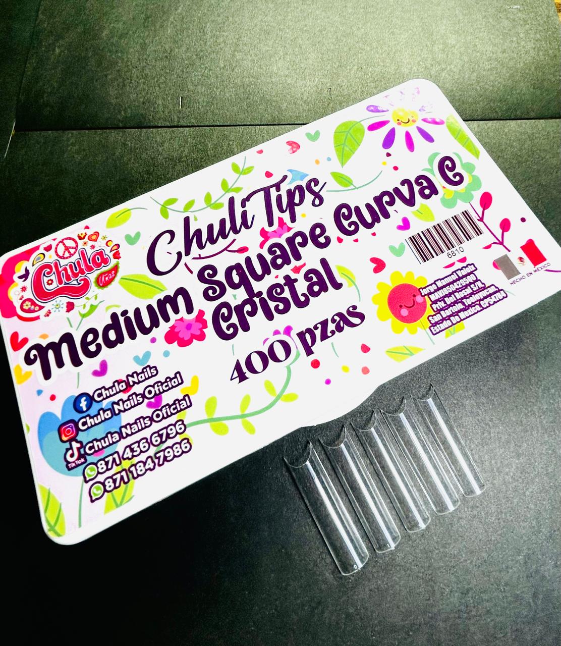 NUEVO CHULITIPS MEDIUM SQUERE CURVA C 400 PZAS (CAJA DURA)